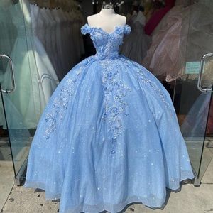 Cinderella Blue Quinceañera Dress, Size 0-2